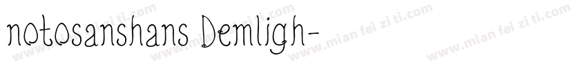 notosanshans Demligh字体转换